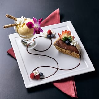 Chocolate E'clair Pie And a Scoop of Ice Cream