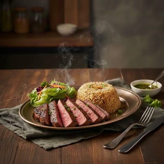 Garlic Fried Rice [Steak]